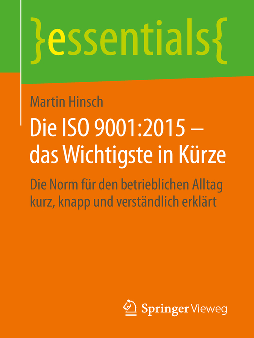 Title details for Die ISO 9001 by Martin Hinsch - Available